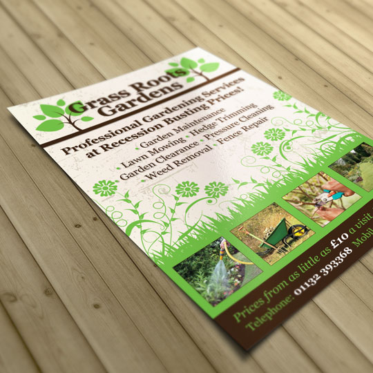 grass roots gardens a5 leaflets