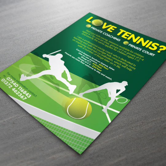 tennis coaching leaflets