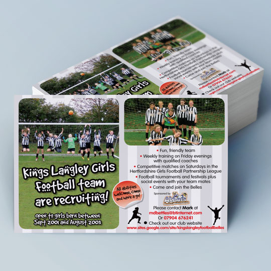 girls football team flyers