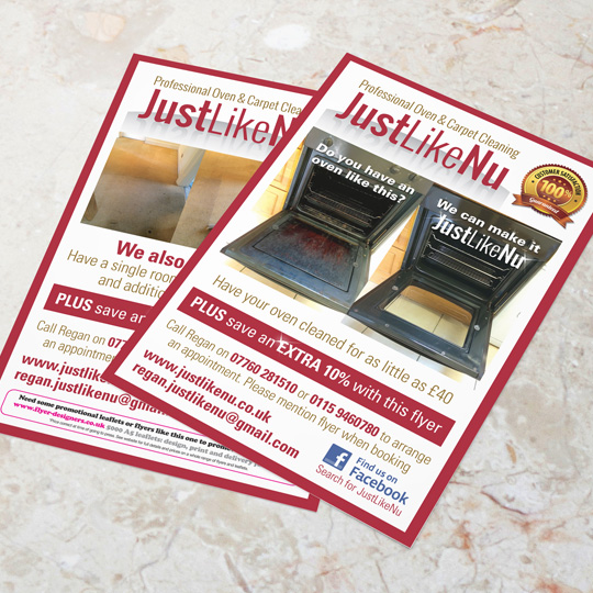 oven cleaning leaflets